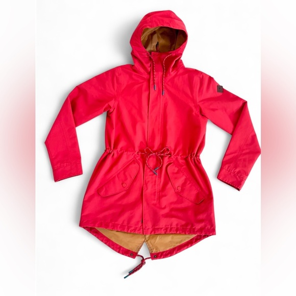 Burton Women's Sadie Waterproof Rain Jacket Windbreaker Cranberry Breathable - Picture 9 of 9